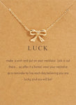 Tiny Bow "Luck" Necklace