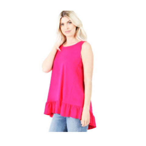 Ash Rose Ruffle Tank