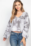 Grey Skies Tie Dye Top