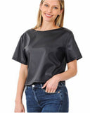 Girls Night Out Leather Top