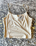 Girly Girl Oyster Crop Tank