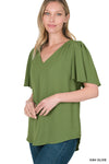 Green Pastures Olive Top