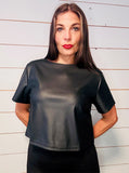 Girls Night Out Leather Top