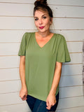 Green Pastures Olive Top