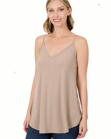 Mocha Latte Flowy Tank