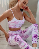 Purple Skies Marble Leggings