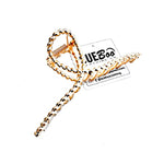 Gold Ribbed Hair Clip