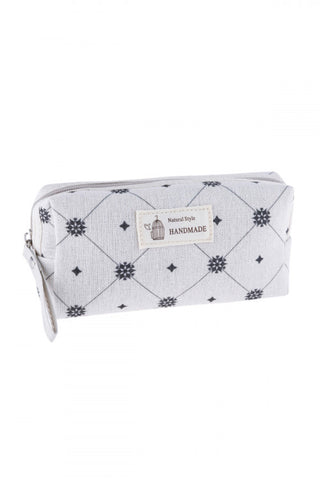 Handmade Diamond Print Cosmetic Bag