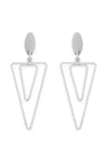 Textured Double Triangle Drop Earrings